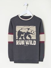 FatFace Grey Run Wild Sweatshirt - Image 5 of 5
