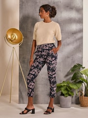 FatFace Isobel Blue Isobel Jacquard Trouser - Image 1 of 6