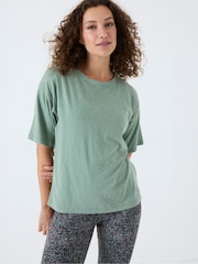FatFace Green Cotton Blend Boxy T-Shirt - Image 2 of 5