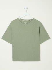 FatFace Green Cotton Blend Boxy T-Shirt - Image 5 of 5