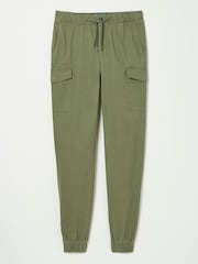 Зеленый - FatFace Cuffed Cargo Trousers - Image 7 of 7