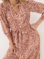 FatFace Estelle Pink Wild Paisley Midi Dress - Image 4 of 5