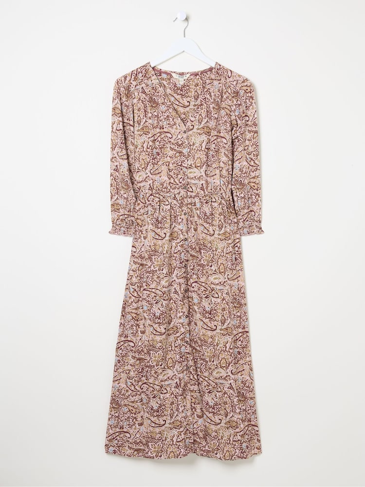 FatFace Estelle Pink Wild Paisley Midi Dress - Image 5 of 5
