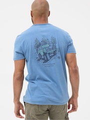 FatFace Indigo Blue Hardest Climb T Shirt - Image 2 of 5