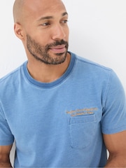 FatFace Indigo Blue Hardest Climb T Shirt - Image 3 of 5