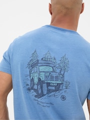 FatFace Indigo Blue Hardest Climb T Shirt - Image 4 of 5
