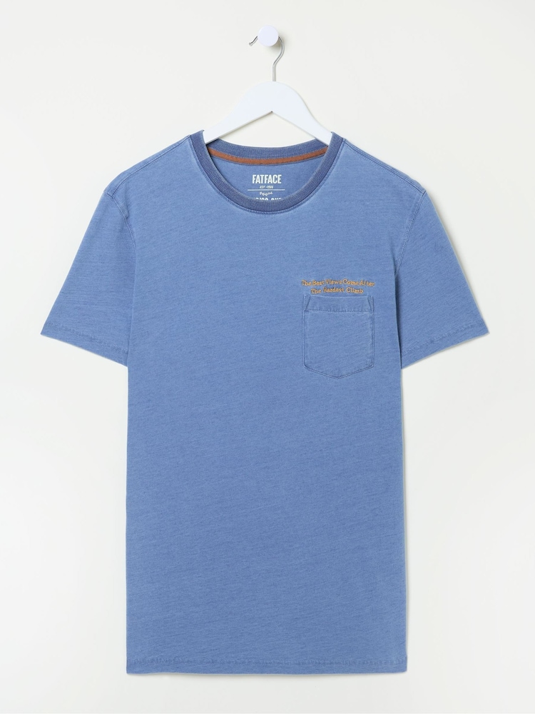 FatFace Indigo Blue Hardest Climb T Shirt - Image 5 of 5 FatFace Indigo Blue Hardest Climb T Shirt - Image 5 of 5