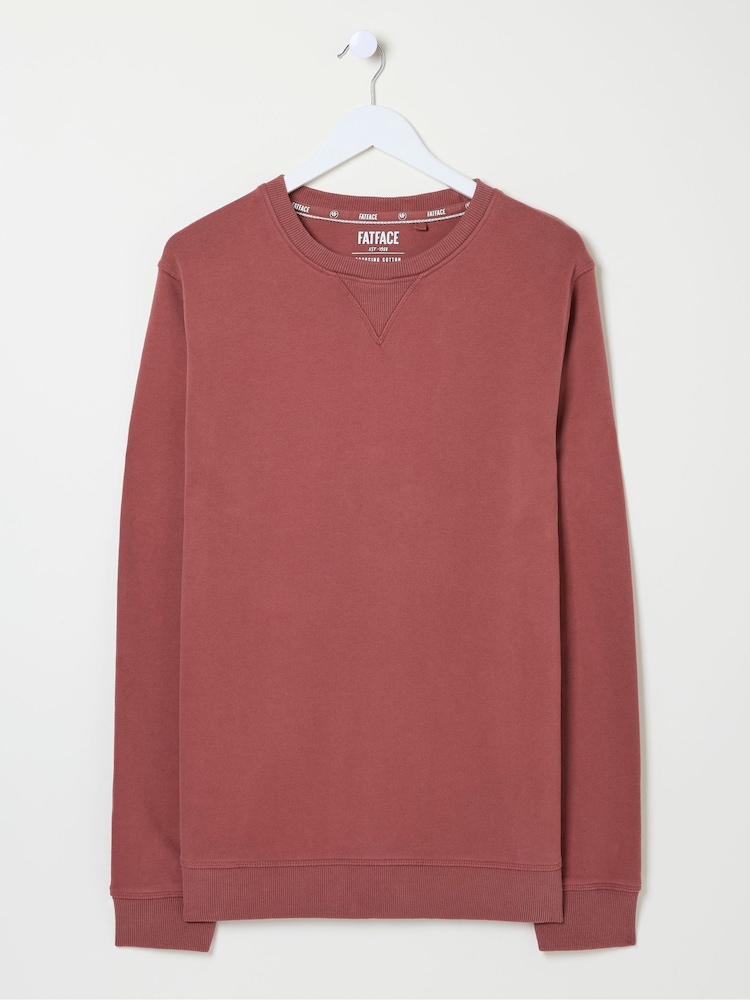 FatFace Brooke Pink Crew Neck Sweatshirt - Image 6 of 6