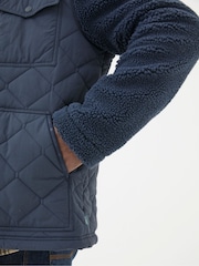 FatFace Blue Navy Calgary Borg Jacket - Image 5 of 6