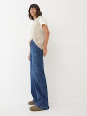 FatFace Welling Blue Wide Leg Jeans - Image 3 of 6