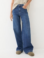 FatFace Welling Blue Wide Leg Jeans - Image 4 of 6