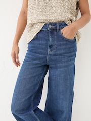 FatFace Welling Blue Wide Leg Jeans - Image 5 of 6