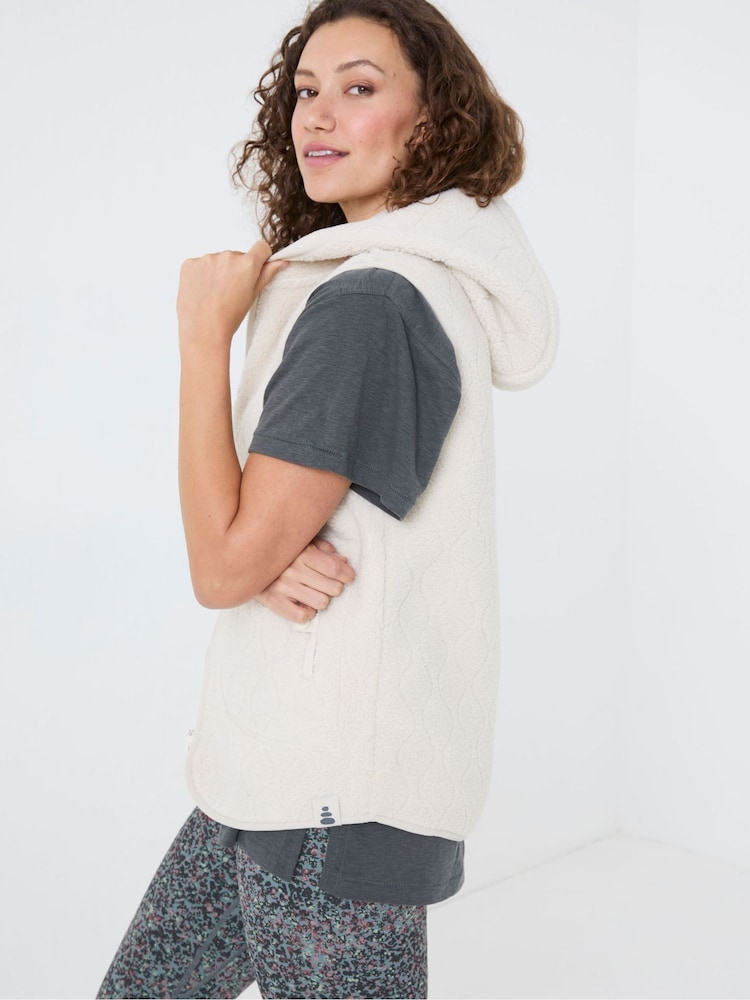 FatFace Estelle Natural Fleece Gilet - Image 2 of 6