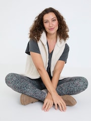 FatFace Estelle Natural Fleece Gilet - Image 3 of 6