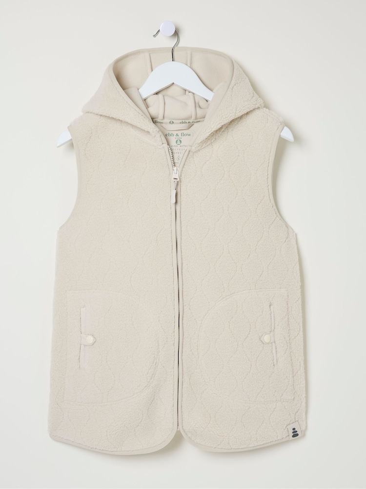 FatFace Estelle Natural Fleece Gilet - Image 6 of 6