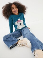 FatFace Green Karla Koala Jumper - Image 3 of 5