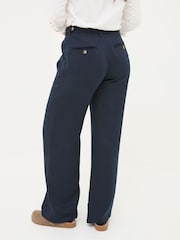 FatFace Navy Ginger Wide Leg Drape Trousers - Image 3 of 7