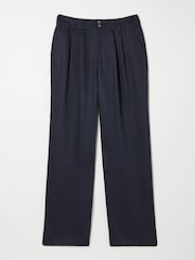 FatFace Navy Ginger Wide Leg Drape Trousers - Image 7 of 7