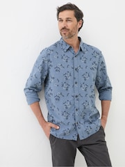 FatFace Grey Long Sleeve Grantham Grid Check 100% Cotton Shirt - Image 9 of 12