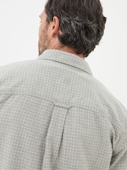 FatFace Grey Long Sleeve Grantham Grid Check 100% Cotton Shirt - Image 5 of 6