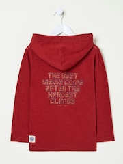 FatFace Red Hooded Graphic Long-Sleeve T-Shirt - Image 6 of 6
