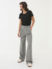 FatFace Wessex Grey Wide Leg Trousers - Image 1 of 6