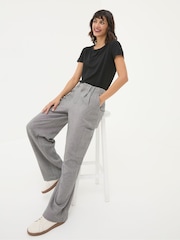 FatFace Wessex Grey Wide Leg Trousers - Image 3 of 6