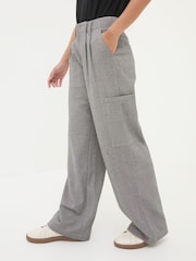 FatFace Wessex Grey Wide Leg Trousers - Image 4 of 6