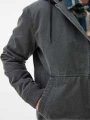 FatFace Grey Charcoal Denver Hooded Jacket - Image 5 of 6