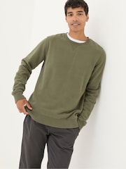 FatFace Brooke Green Crew Neck Sweatshirt - Image 1 of 6