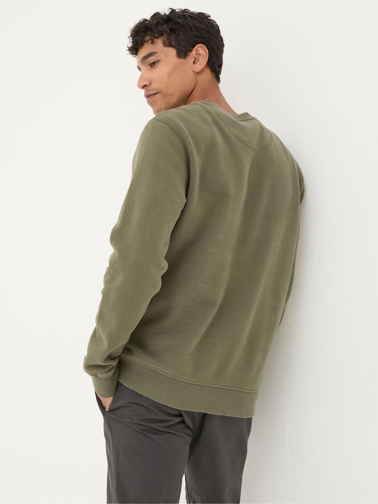 FatFace Brooke Green Crew Neck Sweatshirt - Image 2 of 6