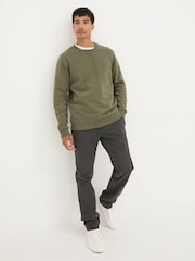 FatFace Brooke Green Crew Neck Sweatshirt - Image 3 of 6