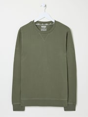 FatFace Brooke Green Crew Neck Sweatshirt - Image 6 of 6