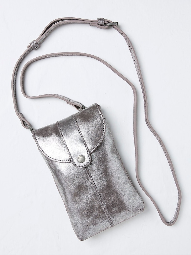FatFace Clara Silver Phone Bag - Image 1 of 4