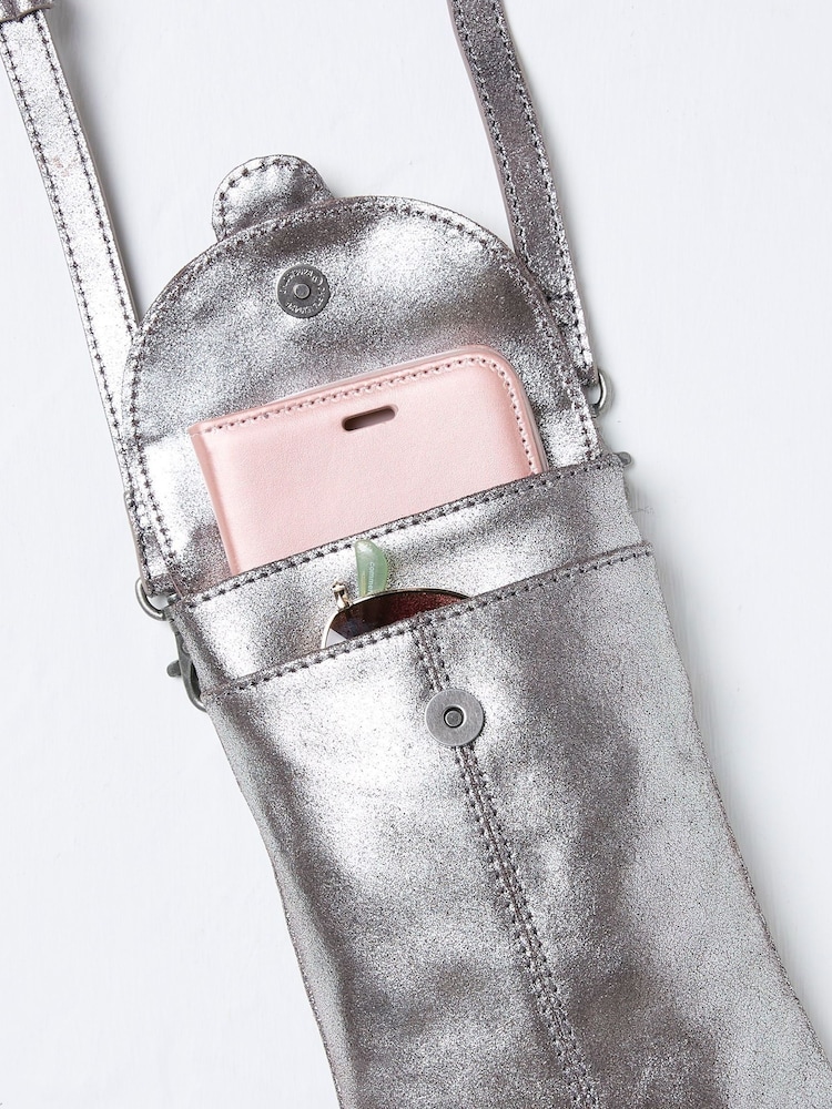 FatFace Clara Silver Phone Bag - Image 2 of 4