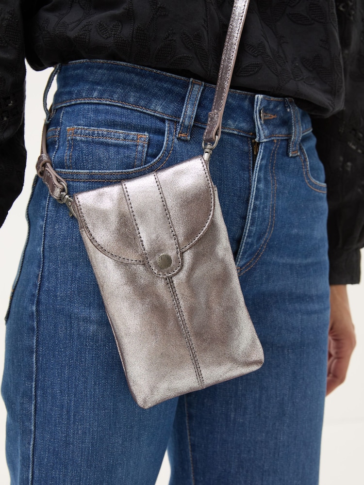 FatFace Clara Silver Phone Bag - Image 4 of 4
