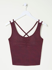 FatFace Elowen Red Crop Top - Image 1 of 1