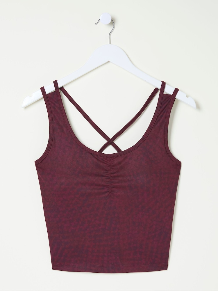 FatFace Elowen Red Crop Top - Image 1 of 1