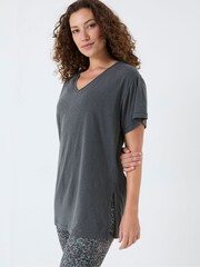 FatFace Grey Cotton Blend Abi T-Shirt - Image 1 of 5