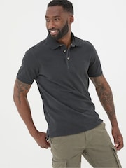 FatFace Black Pique Polo - Image 1 of 6