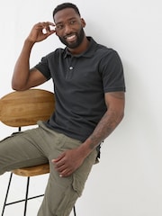 FatFace Black Pique Polo - Image 3 of 6