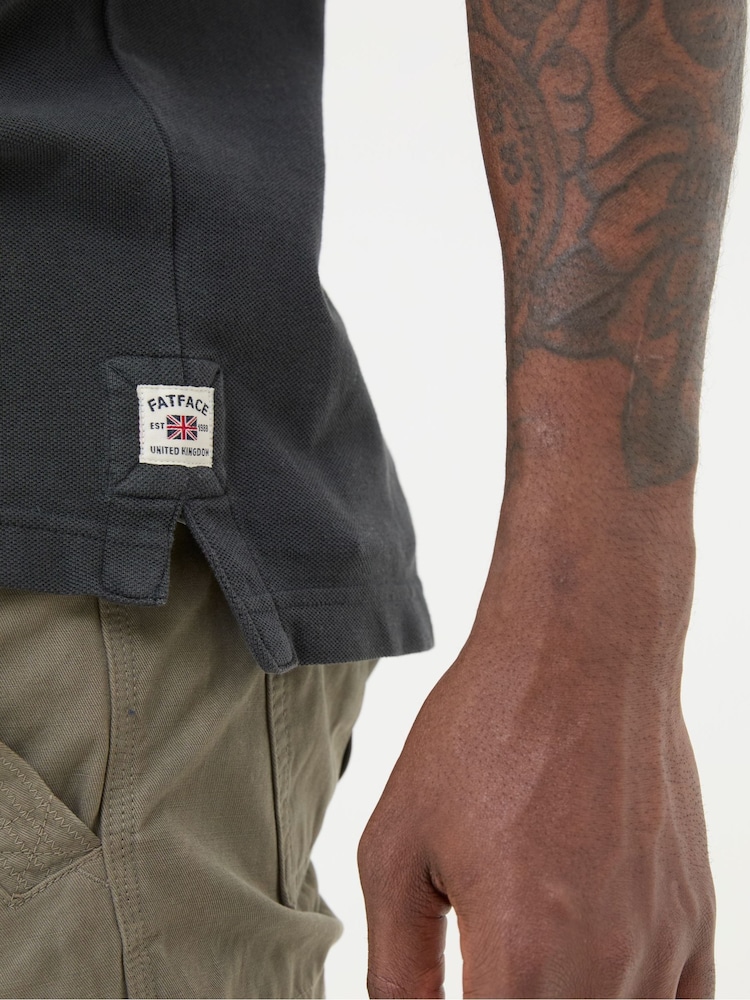 FatFace Black Pique Polo - Image 4 of 6