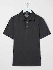 FatFace Black Pique Polo - Image 6 of 6