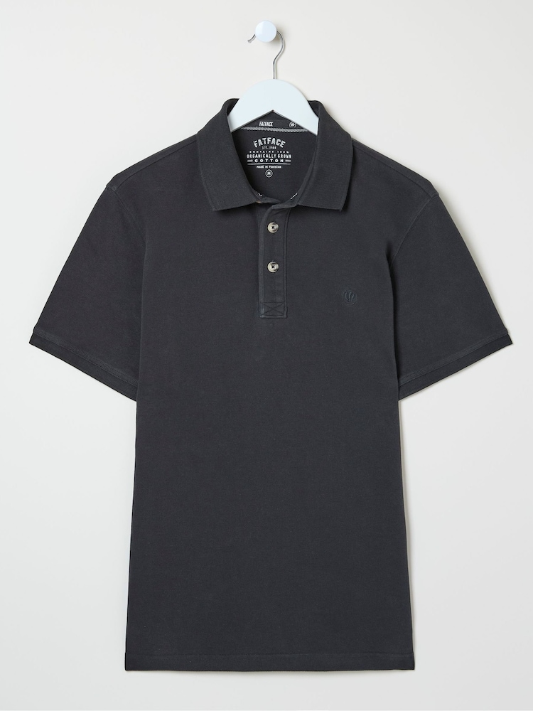 FatFace Black Pique Polo - Image 6 of 6