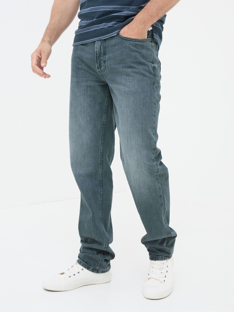 FatFace Dark Teal Blue Jeans - Image 2 of 5