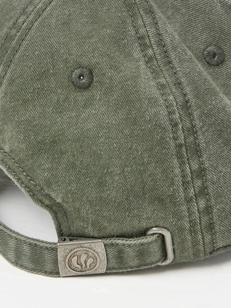 FatFace Khaki Green Embroidered Sun Cap - Image 4 of 4