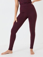 FatFace Venus Burgundy Red Printed Leggings - Image 4 of 7