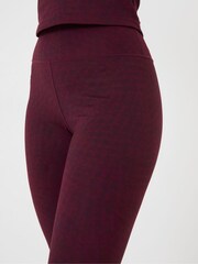 FatFace Venus Burgundy Red Printed Leggings - Image 5 of 7