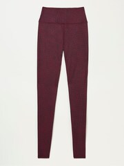 FatFace Venus Burgundy Red Printed Leggings - Image 7 of 7