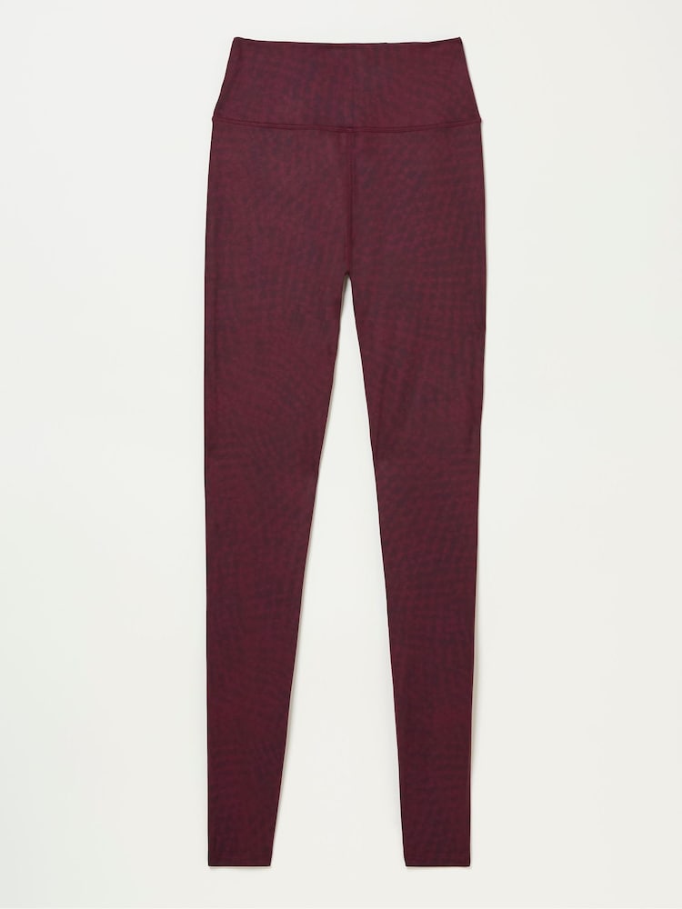 FatFace Venus Burgundy Red Printed Leggings - Image 7 of 7